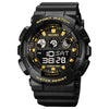 SKMEI 1857 Reloj de santa de acero inoxidable PU Pu Implaz de agua (oro negro)