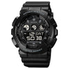 SKMEI 1857 Reloj de santa de acero inoxidable PU Pu Implaz de agua (negro y negro)