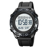 Skmei 1872 Hebilla de acero inoxidable PU Corcha PU Reloj Electronic Electronic Watch, Dial: White (Broying de carbono)