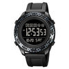 SKMEI 1872 Hebilla de acero inoxidable PU Corcha PU Reloj Electronic Electronic Watch, Dial: Negro (soldadura de carbono)