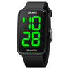 Skmei 1873 PU Strap Waterprover LED LED Reloj (negro)