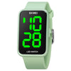 Skmei 1873 PU Strap Waterprover LED LED Reloj (verde claro)