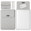 4 en 1 bolso de computadora de cuero liviano y portátil, tamaño: 13/14 pulgadas (gris)