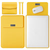 4 en 1 bolso de computadora de cuero liviano y portátil, tamaño: 15.4/15.6/16.1 pulgadas (amarillo)
