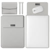 4 en 1 bolso de computadora de cuero liviano y portátil, tamaño: 15.4/15.6/16.1 pulgadas (gris)
