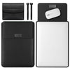 4 en 1 bolso de computadora de cuero liviano y portátil, tamaño: 15.4/15.6/16.1 pulgadas (negro)