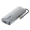 V240 12-In-1 USB-C / Type-C 3.1 Masculino de acoplamiento de cubo masculino (Gery)