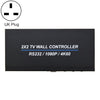 Controlador de pared de TV BT100 4K 60Hz 1080P 2 x 2, tipo de enchufe: enchufe de Reino Unido (negro)