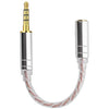Cable de audio de interconversión balanceado ZS0156 (macho balanceado 2.5 a hembra estéreo 3.5)