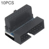 10 PCS 3.0 19P 20P Placa base Adaptador de extensión macho a hembra, Modelo: PH19A (Balck)