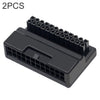Adaptador de enchufe de alimentación de 2 PCS ATX 24Pin 90 grados