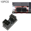 10 adaptadores en ángulo de 180 grados ATX de 8 pines hembra a 8 pines macho, modelo: PH36B.