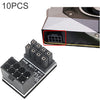 10 adaptadores en ángulo de 180 grados ATX de 8 pines hembra a 8 pines macho, modelo: PH38A.