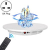 Soporte de pantalla giratorio de carga de 42 cm Tocadiscos de grabación de video, Carga: 100 kg, Enchufe de alimentación: enchufe del Reino Unido (blanco)