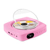 Kecag KC-609 Reproductor de DVD doméstico montado en la pared Reproductor de CD Bluetooth, Especificación: DVD / CD + TV conectable + Versión enchufable (Rosa)