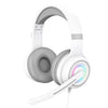 Y20 LED Bass Stereo PC Auriculares para juegos con cable y micrófono (Blanco)