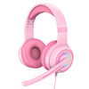 Y20 LED Bass Stereo PC Auriculares para juegos con cable y micrófono (rosa)