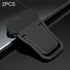 2 soportes plegables de metal para computadora portátil (negro)
