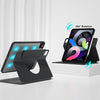 Para iPad mini 6 Soporte frontal giratorio Clear Back Smart Tablet Case (Negro)