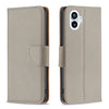 For Nothing Phone 1 Litchi Texture Pure Color Leather Phone Case (Gris)