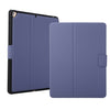 Para iPad 9.7 (2018) / (2017) Estuche de cuero con tapa horizontal con textura prensada eléctrica con soporte y ranura para bolígrafo (gris lavanda)