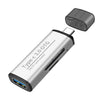 ADS-103 Lector de tarjetas OTG multifuncional hembra USB 3.0 (Plata)