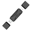 ADS-218 Lector de tarjetas multifunción de 8 pines + USB + tipo C (negro)