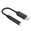 Adaptador de audio para auriculares CVJ CM1 de 8 pines macho a hembra de 3,5 mm (negro)