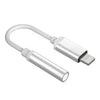 Adaptador de audio para auriculares CVJ CM1 de 8 pines macho a hembra de 3,5 mm (plata)