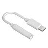 Adaptador de audio para auriculares CVJ CM1 de 8 pines macho a hembra de 3,5 mm (blanco)
