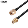 Cable adaptador coaxial SMA macho a RP-SMA hembra RG174 RF, longitud: 15 cm