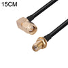 Codo macho SMA a cable adaptador coaxial RF RG174 hembra SMA, longitud: 15 cm