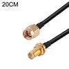 Cable adaptador coaxial SMA macho a SMA hembra RG174 RF, longitud: 20 cm