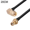 Codo macho PR-SMA a cable adaptador coaxial RF RG174 hembra SMA, longitud: 20 cm