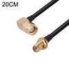 Codo macho SMA a cable adaptador coaxial RF RG174 hembra SMA, longitud: 20 cm