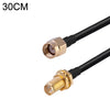 Cable adaptador coaxial RP-SMA macho a RP-SMA hembra RG174 RF, longitud: 30 cm