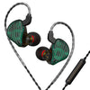 CVJ-CSE Ring Iron Hybrid Music Running Sports Auriculares intrauditivos con cable, estilo: con micrófono (verde)