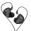 CVJ-CSN Auricular con cable HIFI dinámico de circuito magnético dual en la oreja, estilo: sin micrófono (negro)