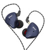 CVJ-CSN Auricular con cable HIFI dinámico de circuito magnético dual en la oreja, estilo: sin micrófono (azul)
