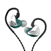CVJ Demon Double Dynamic Coil HiFi Music Auricular con cable Sin micrófono (Plata)