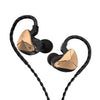 CVJ Demon Double Dynamic Coil HiFi Music Auricular con cable Sin micrófono (Oro)