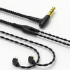 CVJ V2 1.25m Cobre sin oxígeno Original Cable de auricular con codo de 3.5 mm, Estilo: 0.75 mm Sin micrófono (Negro)