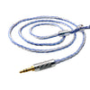 CVJ V3 1,2 m 16 núcleos Cable de auricular de 3,5 mm chapado en plata, estilo: MMCX (plata-azul)