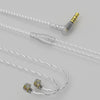 CVJ V7 1.25m 4-Core Plateado 3.5mm Cable de auricular con codo, Modelo: 2 pines Sin micrófono (Plata)