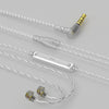 CVJ V7 1.25m 4-Core Plateado 3.5mm Cable de auricular con codo, Modelo: 2 pines con micrófono (Plata)