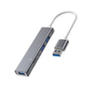 5 en 1 USB a ranura para tarjeta SD / TF + 3 puertos USB HUB de estación de acoplamiento multifuncional (gris)