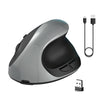 Ratón para juegos ergonómico vertical recargable inalámbrico X10 2.4G (gris)