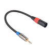 TC194BUXK108-03 Cable de audio de micrófono macho TRS de 3,5 mm a XLR macho de 3 pines, longitud: 30 cm