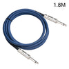TC048BL Cable de audio mono de guitarra eléctrica macho a macho de 6,35 mm, longitud: 1,8 m