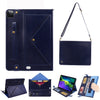Para iPad Pro 11 2021 /2020 Sobre Horizontal Flip PU Case de tableta de cuero con ranuras para tarjetas y ranuras para lápiz y soporte y billetera y marco de fotos y correa para el hombro (azul)
